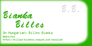 bianka billes business card